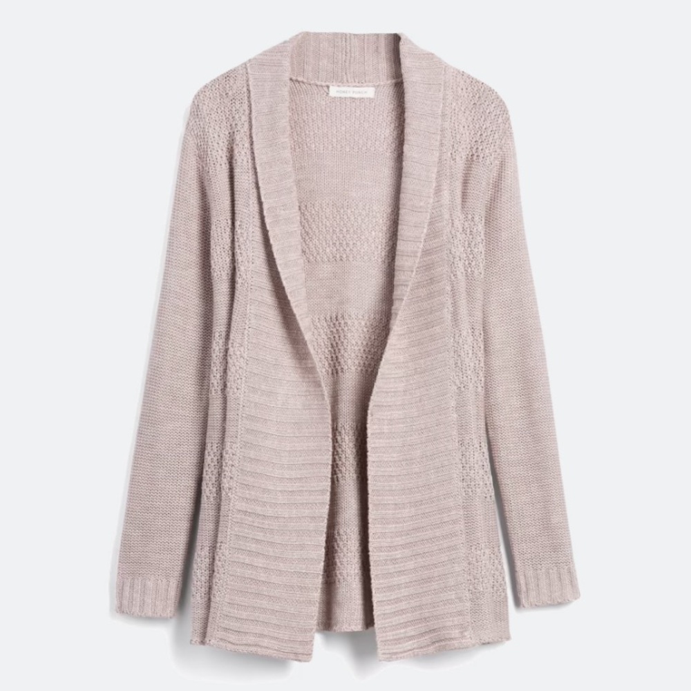Women's Blush Open Front Cardigan Sweater - M